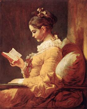 Jean-Honore Fragonard : A Young Girl Reading II
